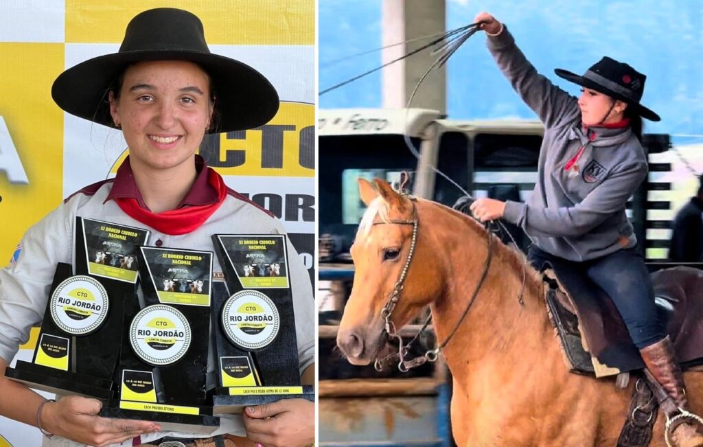 TALENTOS DA TERRA: Entre as melhores de SC, adolescentes de Imbituba e Paulo Lopes disputam título brasileiro de laço em etapa nacional do Rodeio dos Campeões, em Goiás