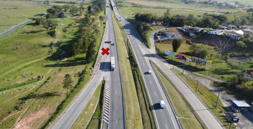 ViaCosteira fecha retorno na BR-101 em Paulo Lopes para obras de adequação