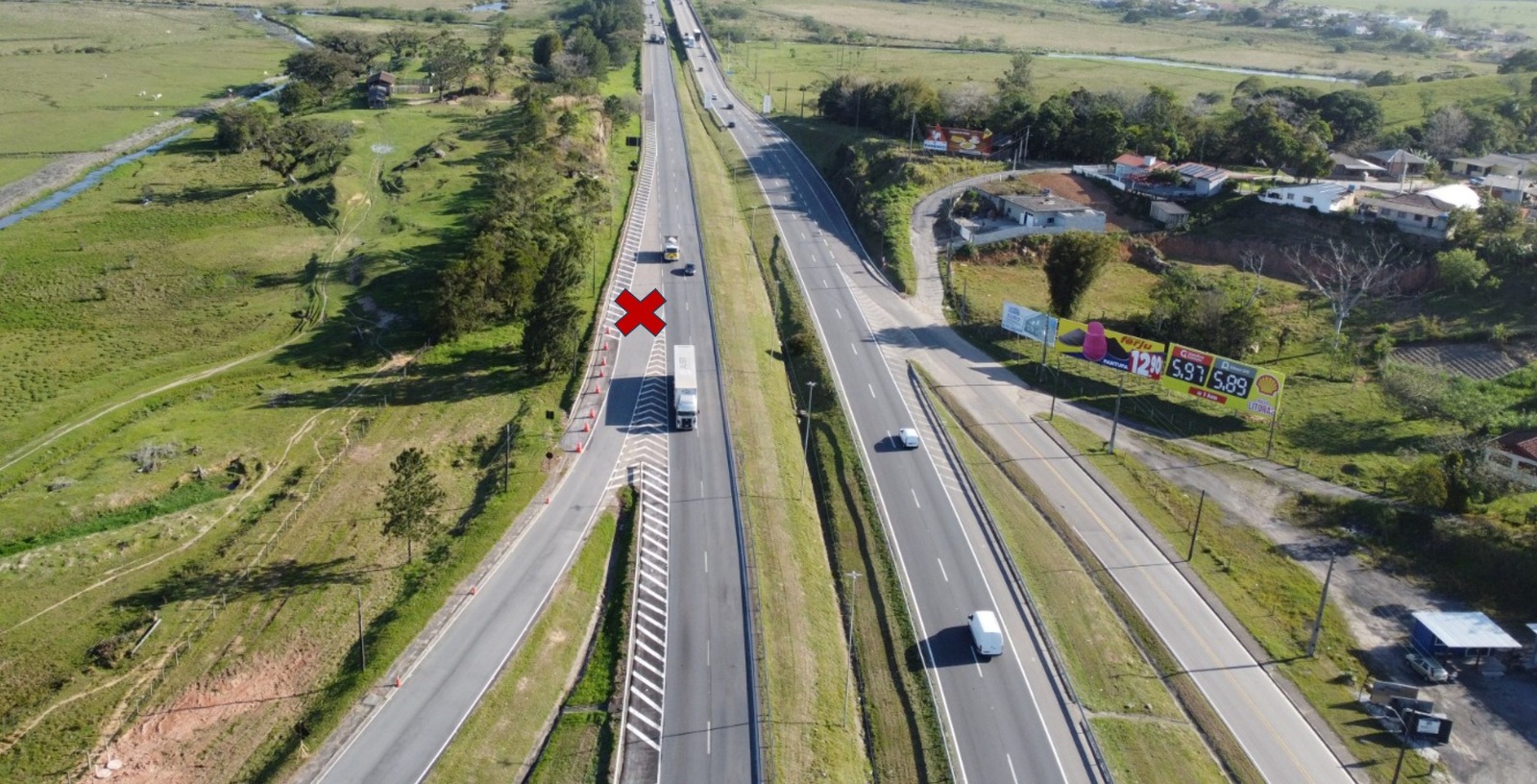 ViaCosteira fecha retorno na BR-101 em Paulo Lopes para obras de adequação