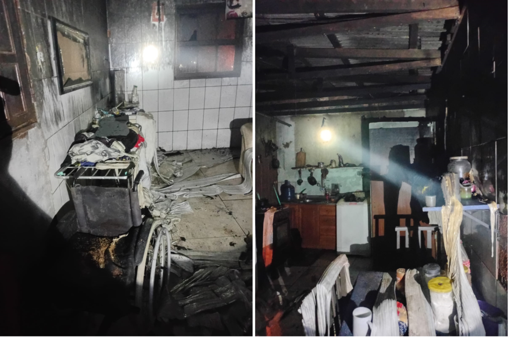Incêndio atinge residência na Divinéia e destrói móveis e pertences em Imbituba