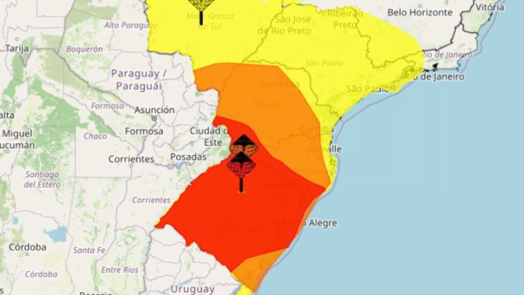 alerta de chuva em Garopaba e Imbituba