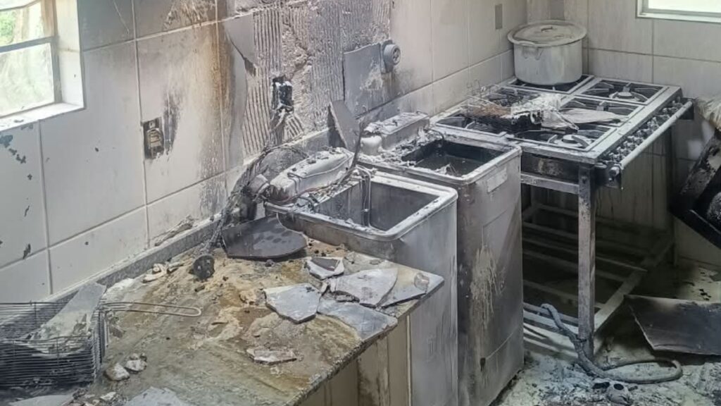 incêndio em restaurante em Garopaba