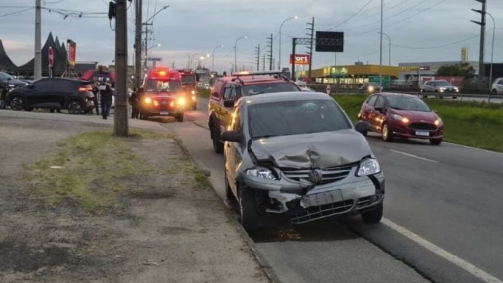 Criança ferida em acidente
